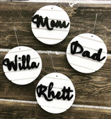 Shiplap Christmas Ornament